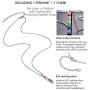 PROSTEEL Stainless Steel/925 Sterling Silver Necklace, LGBT Gay Pride Jewelry Rainbow Pendant Necklace Gift for Men/Women