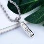 TOPGRILLZ 14K Gold and Silver Plated Xanax Pill Bar Pendant Necklace for Men with 24” Stainless Steel Rope Chain