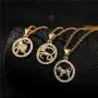 cmoonry 18K Gold Plated Horoscope Constellation Zodiac Sign Necklace Unique Design Fashion CZ Identity Symbol Necklaces Birthday Gift