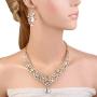 EVER FAITH Austrian Crystal Elegant V-Shaped Teardrop Necklace Earrings Set
