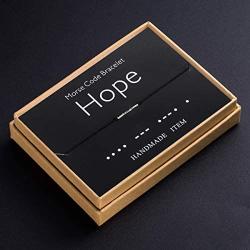 Hope Morse Code Bracelet Handmade Bead Adjustable String Bracelets Inspirational Jewelry for Women