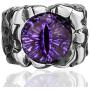 Mens Boys Stainless Steel Ring Gothic Bloody red The Devils eye Multicolor Retro Jewelry