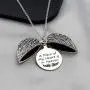 Memorial Locket Necklace My Heart in Heaven Angel Wing Jewelry(piece heaven LNL) Memorial Locket Necklace My Heart in Heaven Angel Wing Jewelry(piece heaven LNL)