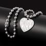 Womens iGirl Heart Pendant Necklace - Double Side Letter Necklace Stainless Steel Harajuku Female Symbol Gothic Streetwear Chain Necklace for Girls