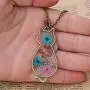 PAMTIER Womens Pressed Flower Pendant Vintage Alloy Animal Cute Cat Necklace