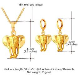 Lucky Elephant Pendant 18k Gold Plated/Platinum Plated Rhinestone Crystal Necklace