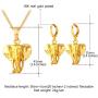Lucky Elephant Pendant 18k Gold Plated/Platinum Plated Rhinestone Crystal Necklace