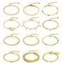 Honsny 12PCS Chain Bracelets for Women 14K Gold Plated Pearl Lock Flat Cable Chain Beaded Bracelets Adjustable Link Chain Bracelet Set Dainty Paperclip Jewelry Set Honsny 12PCS Chain Bracelets for Women 14K Gold Plated Pearl Lock Flat Cable Chain Beaded Bracelets Adjustable Link Chain Bracelet Set Dainty Paperclip Jewelry Set