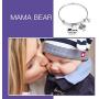 Eigso Mama Bear Bracelet Sweet Family Tree Bracelet Bangle Mama Bear Jewelry for Mom Grandma Wife Baby Bear Bracelet Bangle