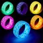 Nanafast Glow Resin Ring Christmas Luminous Ring Toy Gift for Kids Men Women Size 6-11