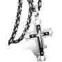LOLIAS 5MM Stainless Steel Cross Pendant Necklace Men Byzantine Chain Necklace 22-30 Inches LOLIAS 5MM Stainless Steel Cross Pendant Necklace Men Byzantine Chain Necklace 22-30 Inches