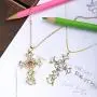 Angelady Necklaces for Women, Retro Vine Entwined Cross Necklaces for Women, with Crystals from Swarovski, Necklaces for Women Valentines Jewelry Gift Birthday Gift for Mom Women Wife Girls Her