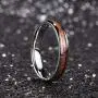 King Will Nature 4mm/6mm Domed Koa Wood Stainless Steel Ring Wedding Band High Polished Black/Silver/Rose Gold Plated King Will Nature 4mm/6mm Domed Koa Wood Stainless Steel Ring Wedding Band High Polished Black/Silver/Rose Gold Plated