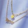 Butterfly Necklace Earrings Set Butterfly Pendant Chain Link Necklace Charm Hoop Earrings Gold Plated Stainless Steel Old English Angle Babygirl Pendant Necklace Adjustable