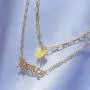 Butterfly Necklace Earrings Set Butterfly Pendant Chain Link Necklace Charm Hoop Earrings Gold Plated Stainless Steel Old English Angle Babygirl Pendant Necklace Adjustable