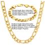 Tuccpai 316L Stainless Steel Mens and Womens Necklace Bracelet Jewelry Set Miami Cuban Necklace