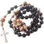 Sundysh Rosary Catholic Prayer Beads Necklace for Men Boy,Holy Black Gemstone Rosaries Chain,No Breaking Rosario Steel Crucifix Cross Christian Gift Jewelry Sundysh Rosary Catholic Prayer Beads Necklace for Men Boy,Holy Black Gemstone Rosaries Chain,No Breaking Rosario Steel Crucifix Cross Christian Gift Jewelry