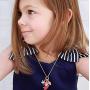 5pcs Pendant Necklaces for Kids Girls Mermaid Starfish Conch Pendants Tiny Gold Plated Play Necklace Jewelry Party Favors Gifts for Little Girls Daughter