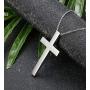 FIBO STEEL Stainless Steel Cross Pendant Chain Necklace for Men Women, 22-30 Inches