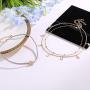 Kakaco Boho Star Pendant Necklaces Layered Sun Choker Necklace Beaded Gold Chain Jewelry for Women and Girls