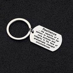 CYTING Inspirational Keychain Resilience Quote Keychain Motivation Jewelry Graduation Gift Encouragement Gift