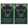 Your Always Charm Best Friend Neckalces for 2 Interlocking Infinity Circles Gift Best Friends Pendant Friendship Necklace for Women Girls
