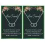 Your Always Charm Best Friend Neckalces for 2 Interlocking Infinity Circles Gift Best Friends Pendant Friendship Necklace for Women Girls