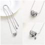constantlife Cremation Jewelry for Ashes Stainless Steel Small Heart Shape Pendant Memorial Urn Necklace Charm Keepsake for Men Women
