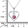 YFN Heart Necklace Sterling Silver Cubic Zirconia Pendant for Women Mothers Day Jewelry Gifts