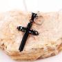 Uloveido Mens Stainless Steel Jesus Cross Necklace Real Mustard Seed Pendant Necklace Unique Design Y619