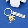 FAADBUK Funny Spongebob Squarepants Keychain Spongebob Lover Gift I Bet You Wish I Had an Off Button Jewelry Squarepants Inspired Gift for Friend Family