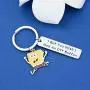 FAADBUK Funny Spongebob Squarepants Keychain Spongebob Lover Gift I Bet You Wish I Had an Off Button Jewelry Squarepants Inspired Gift for Friend Family