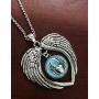Interchangeable Snap Jewelry Angel Wings Necklace Stainless Steel Length 19-21'' Holds 18-20mm Standard Snaps My Prime Gifts