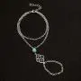 Yalice Boho Hand Chains Turquoise Finger Bracelet Ring Slave Hand Jewelry for Women and Girls (Silver) Yalice Boho Hand Chains Turquoise Finger Bracelet Ring Slave Hand Jewelry for Women and Girls (Silver)