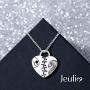 Jeulia Jack Skellington and Sally Necklace 925 Sterling Silver “ The nightmare before Chirstmas” Pendant Necklace Jack Skellington Halloween Jewelry Romantic Jewelry Gift