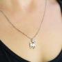 FTA Dog Necklace Paw Charm Dog Mom Gifts Silver Layered Pendants
