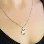 FTA Dog Necklace Paw Charm Dog Mom Gifts Silver Layered Pendants FTA Dog Necklace Paw Charm Dog Mom Gifts Silver Layered Pendants