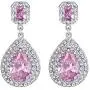 EVER FAITH Womens Austrian Crystal Zircon Teardrop Dangle Earrings EVER FAITH Womens Austrian Crystal Zircon Teardrop Dangle Earrings