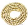 Mens Iced Out Hip Hop Gold tone CZ Miami Cuban Link Chain Choker Necklace