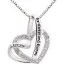 ALOV Jewelry Sterling Silver I Love You for Always and Forever Love Heart Cubic Zirconia Necklace ALOV Jewelry Sterling Silver I Love You for Always and Forever Love Heart Cubic Zirconia Necklace