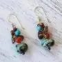 NOVICA Multi-Gem Jasper .925 Sterling Silver Beaded Earrings Exotic Cluster NOVICA Multi-Gem Jasper .925 Sterling Silver Beaded Earrings Exotic Cluster