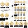 MYEARS Women Coin Necklaces Gold Birth Month Flower Bouquet Disc Round Medal Pendant Engraved Floral 14K Gold Plated Combined Personalized Jewelry Birthday