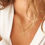 MONOZO Hexagon Initial Necklace for Women, 14k Gold Filled Letter Pendant Necklace Dainty Personalized Alphabet 26 Monogram Initial Necklace for Girls Jewelry Gifts