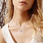 Love Heart Necklace for Women 925 Sterling Silver Birthstone Necklace Gifts for Women Girls Wife Mom Girlfriend