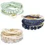 Finrezio 3 Sets Bohemian Beaded Bracelets for Women Multilayer Stretch Stackable Bracelet Set Multicolor Jewelry Finrezio 3 Sets Bohemian Beaded Bracelets for Women Multilayer Stretch Stackable Bracelet Set Multicolor Jewelry