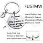 FUSTMW Grandma Grandpa Est.2021 Keychain Promoted from Dog Grandma Grandpa to Human Grandma Grandpa Gifts Grandchild Announcement Gifts