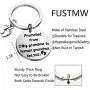 FUSTMW Grandma Grandpa Est.2021 Keychain Promoted from Dog Grandma Grandpa to Human Grandma Grandpa Gifts Grandchild Announcement Gifts