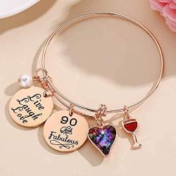 Birthday Gifts for Women Girls Bracelet, Birthday Charm Bracelets 10th 20th 30th 40th 50th 60th 70th 80th 90th Birthday Gift for Daughter, Sister, Friend, Teen Girls, Mom, Grandma