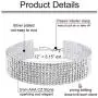 Zealmer Wide Fake Diamond Choker 8 Row White Gold Plated