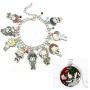 My Hero Academia Bracelet Necklace Set - 1 MHA Manga Charm Bracelet, 1 Midoriya Izuku Necklace for MHA Fans